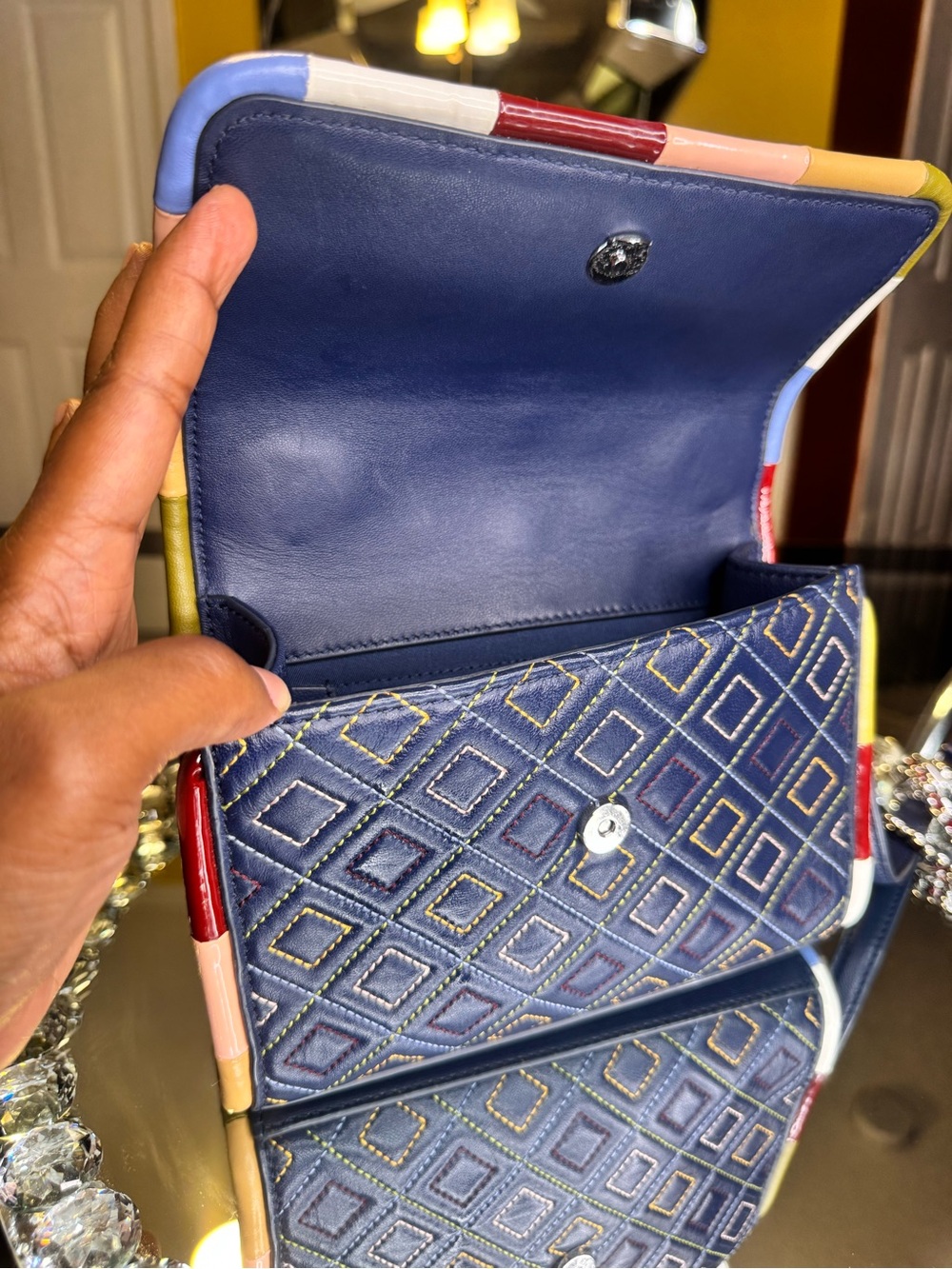 Tory Burch Fleming Small Piping quilted leather shoulder bag - Picture 10 of 14